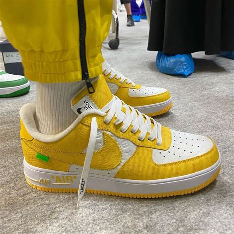 louis vuitton nike air force 1 yellow|louis vuitton af1 price.